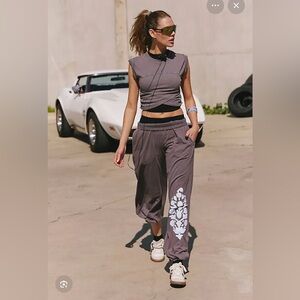 FP Movement Logo Crossover Set in Gray Blue Combo